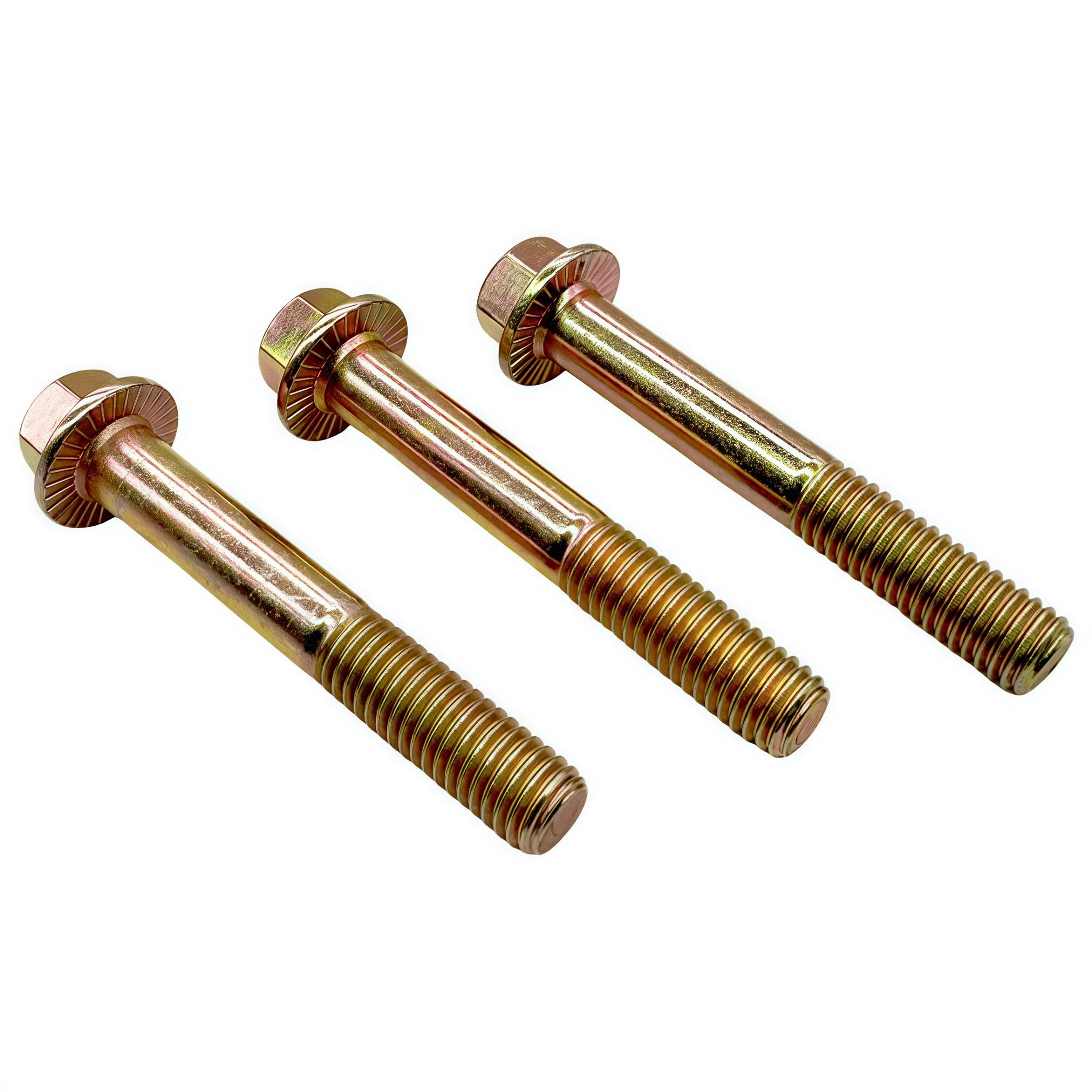 Hex Flange Full Thread Bolt DIN6921 ASME B18.2.1 Brass