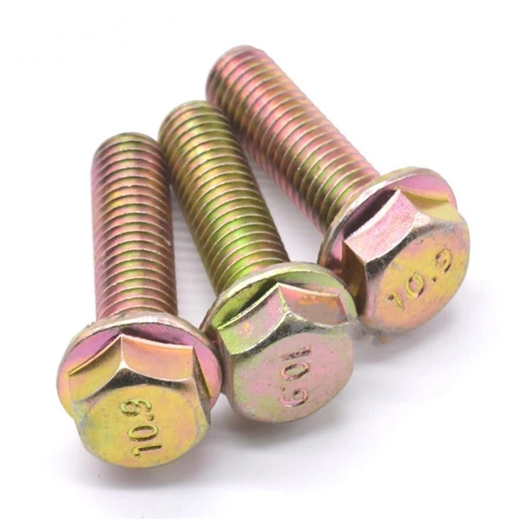 Hex Flange Bolt DIN6921 ASME B18.2.1 Color Zinc/Colour Zinc