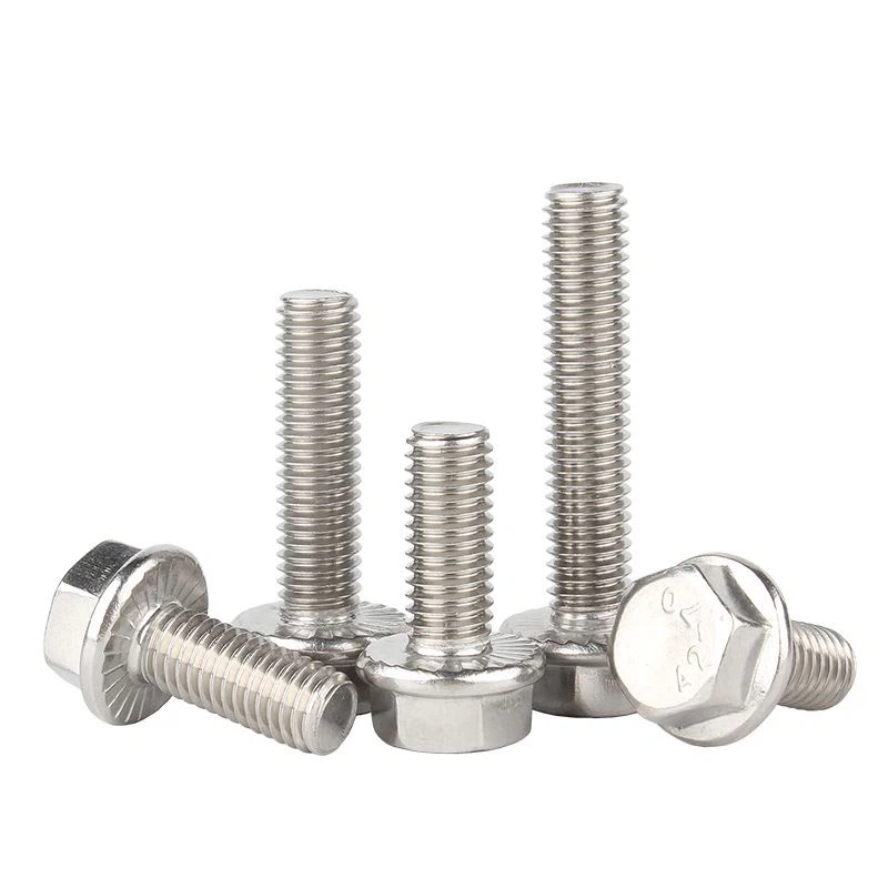 Hex Flange Bolt DIN6921 ASME B18.2.1 SS304/SS316 Stainless Steel 304 Stainless Steel 316