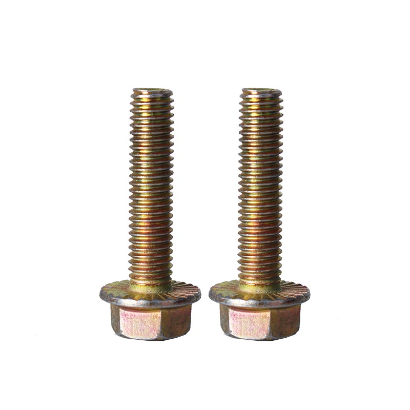 Hex Flange Bolt DIN6921 ASME B18.2.1 Yellow Zinc