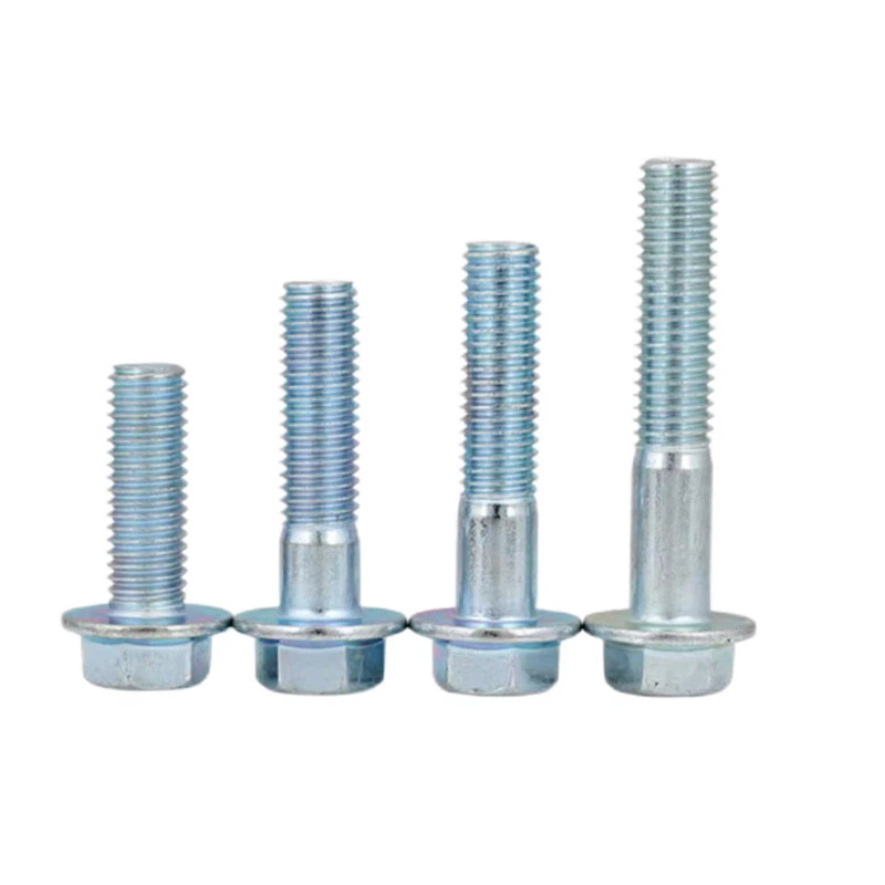 Hex Flange Full Thread Bolt DIN6921 ASME B18.2.1 Bright Zinc/Zinc Plated/Clear Zinc/Blue White Zinc