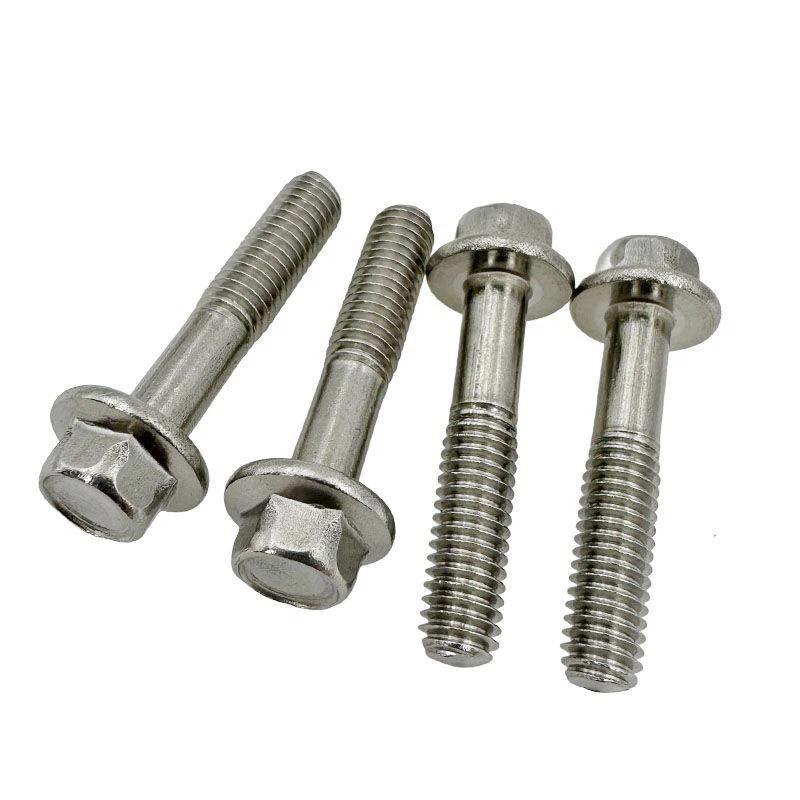 Hex Flange Full Thread Bolt DIN6921 ASME B18.2.1 SS304/SS316 Stainless Steel 304 Stainless Steel 30316