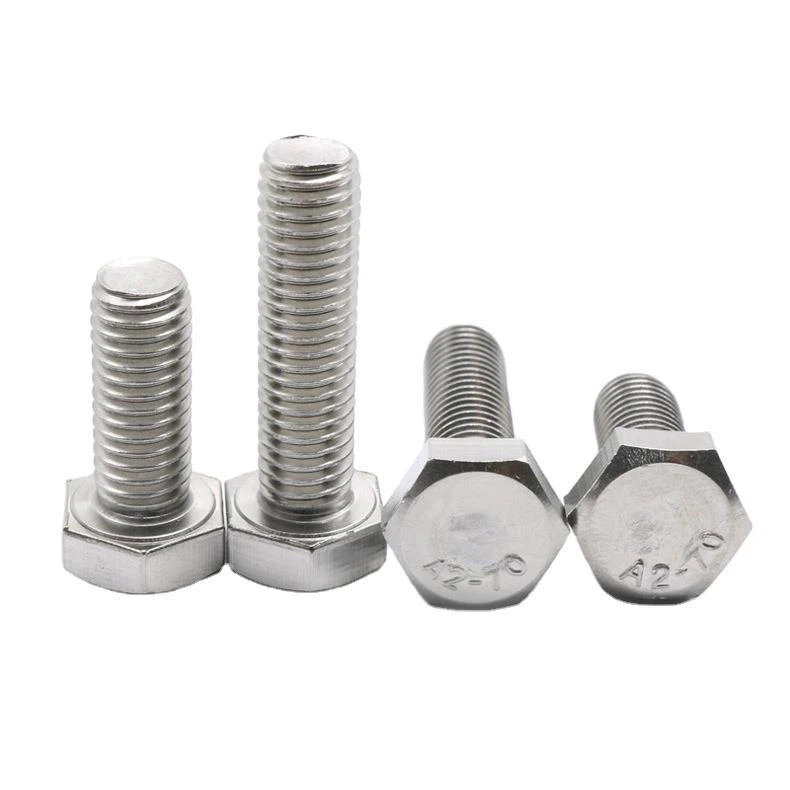 Hex Full Thread Bolt DIN933 ASME B18.2.1 M8X12 SS304/304 Stainless Steel