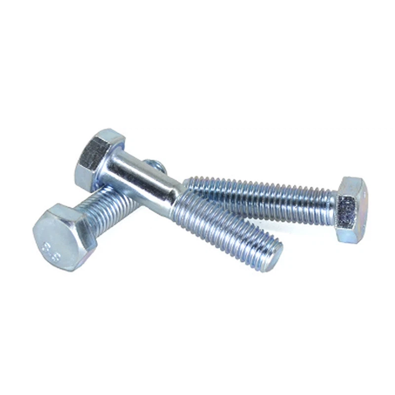 Hex Half Thread Bolt DIN931 ASME B18.2.1 M12X50 8.8 Grade Bright Zinc/Zinc Plated/Clear Zinc/Blue White Zinc