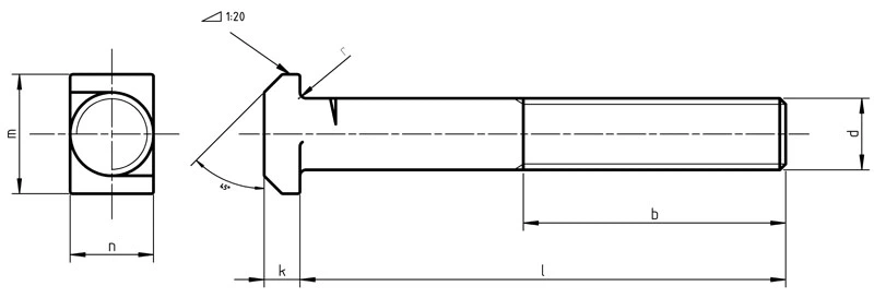 DIN188 T Bolt Dimensions