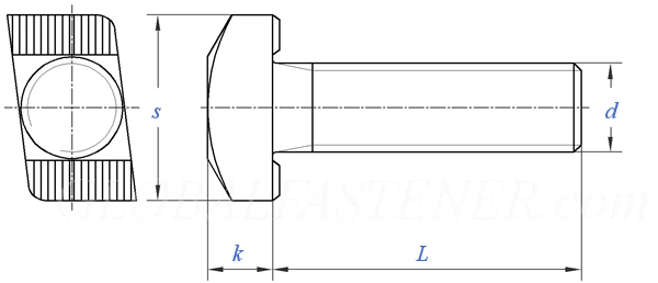 DIN261 T Bolt Dimensions
