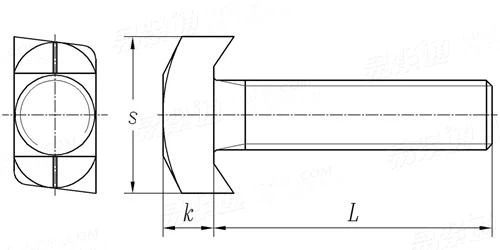 T Half Thread BoltDimensions