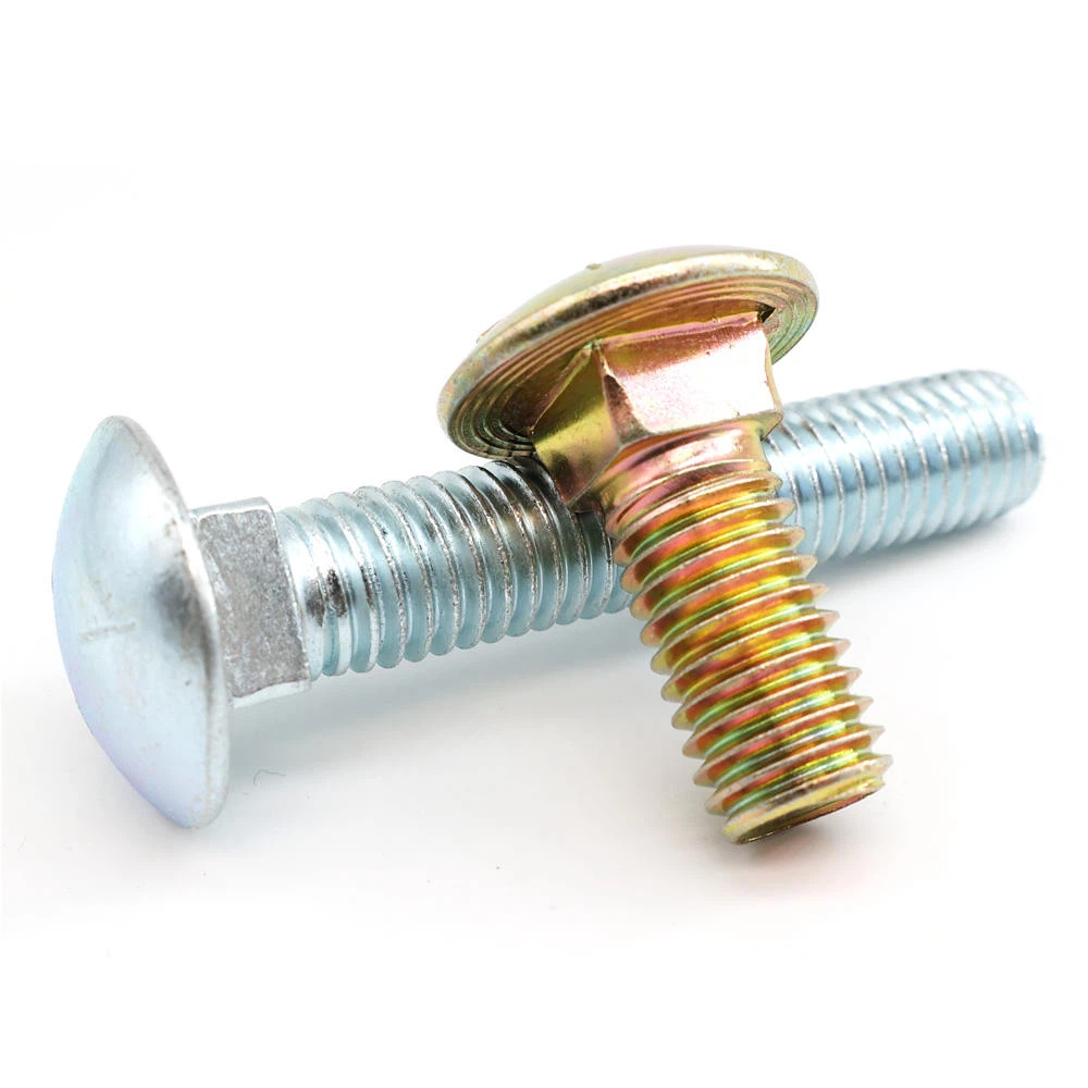 Yellow Plated Carriage Bolt DIN603 Colour Zinc
