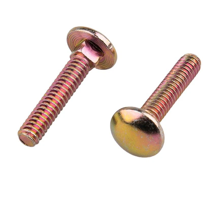 Yellow Plated Carriage Bolt DIN603 Colour Zinc
