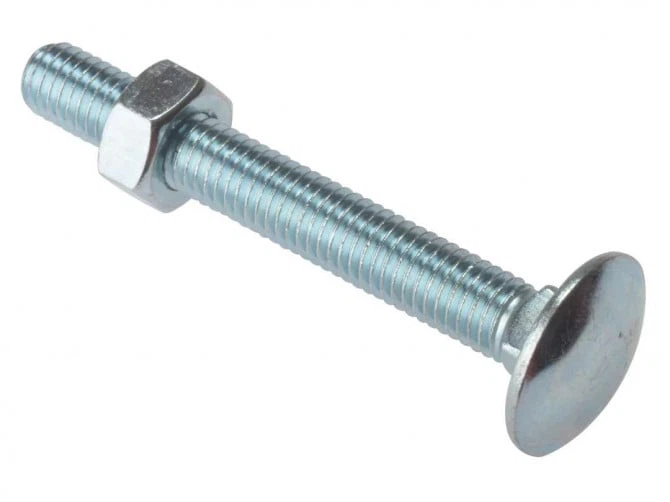 Carriage Bolt Half Thread DIN603 Znic Plated