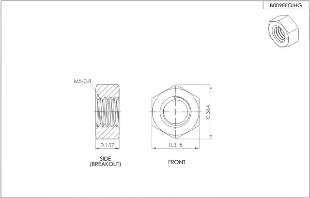 Hex Nut Dimensions
