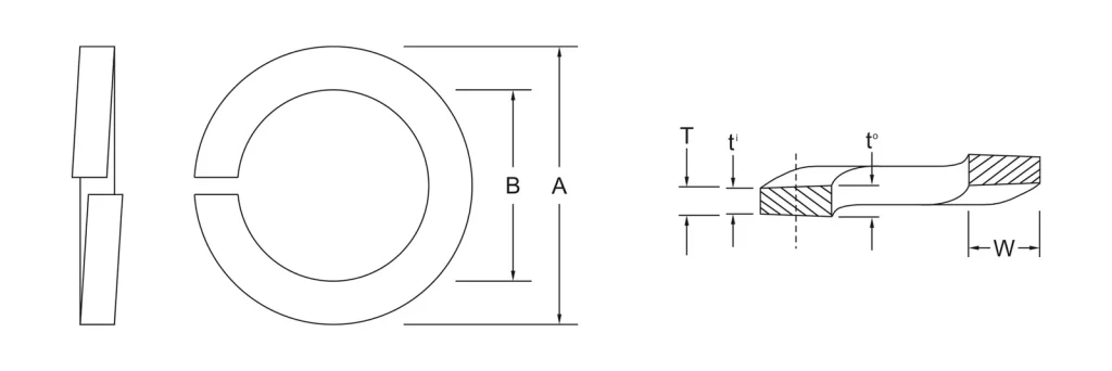 Spring Washer Dimensions