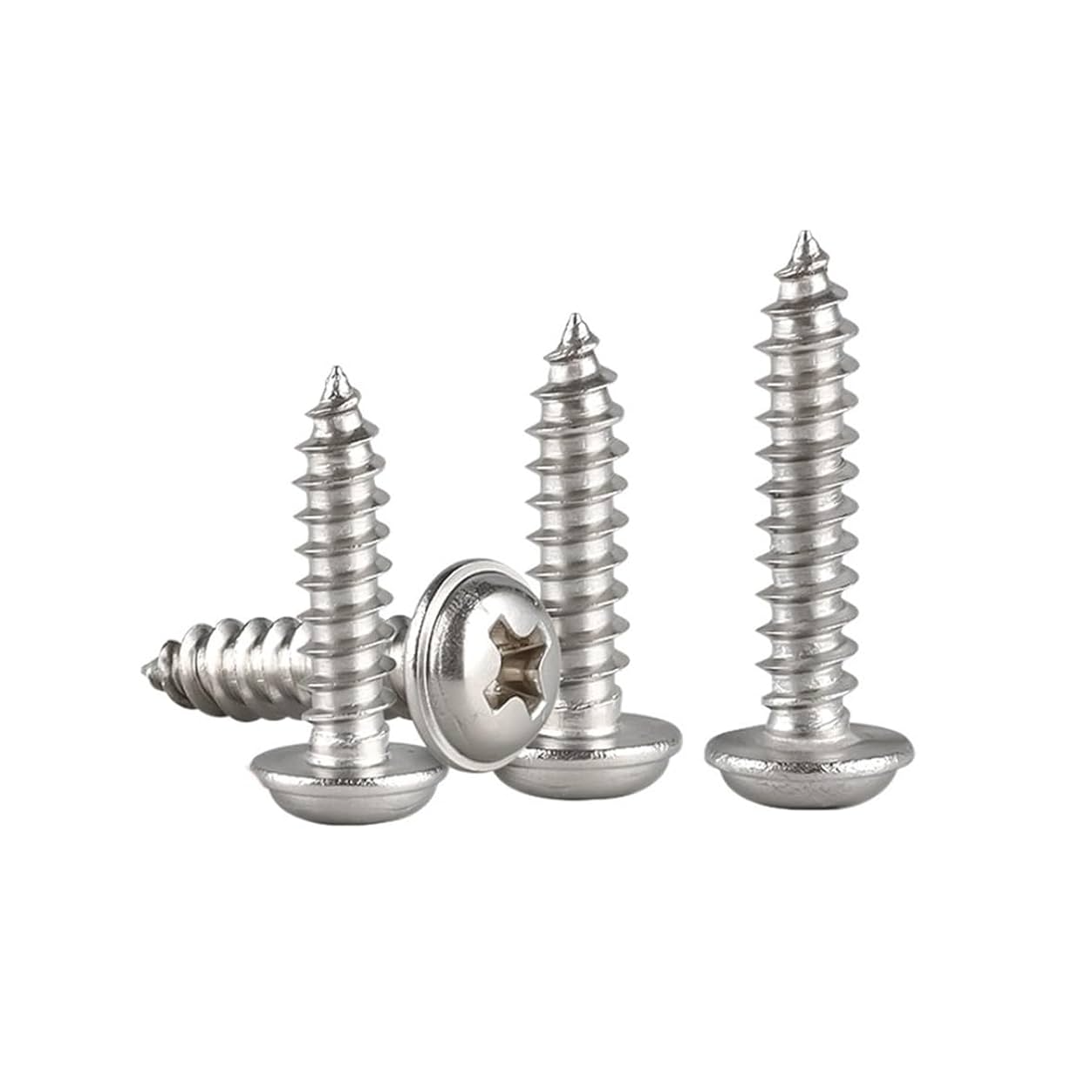 Cross Round Head Self Tapping Screw With Pad