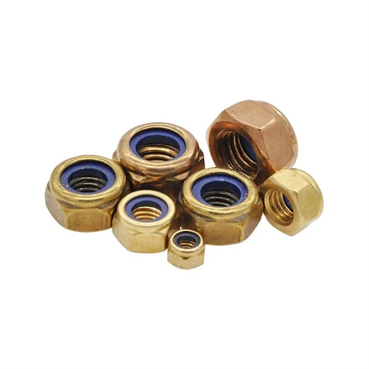 Brass DIN985 Hex Nylon Insert Lock Nut