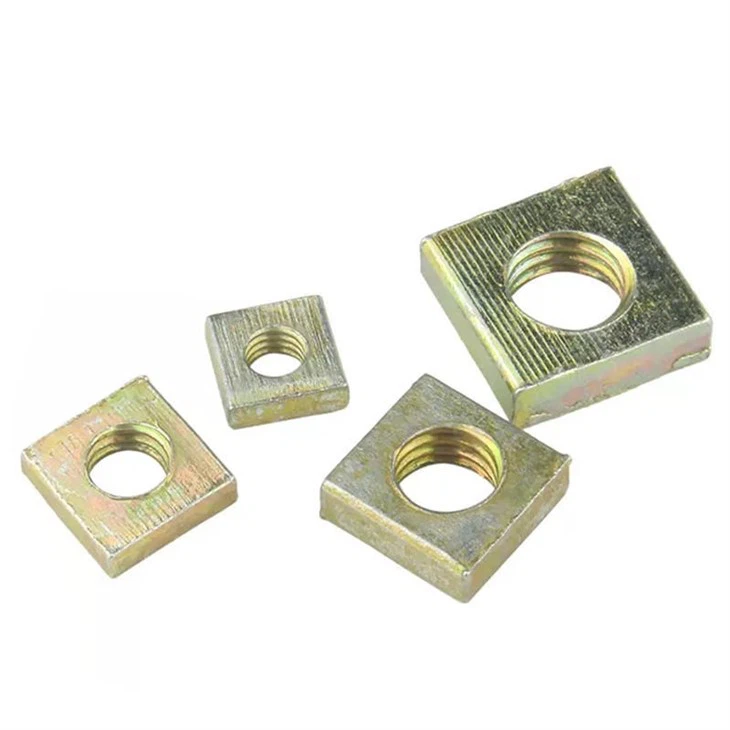 Colour Zinc Square Thin Nut DIN562