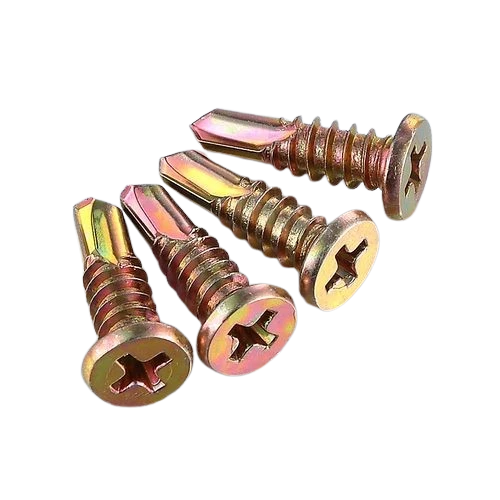 Flat Head Cross Self Tapping Self Drill Screw Yellow Zinc/Color Zinc/Colour Zinc