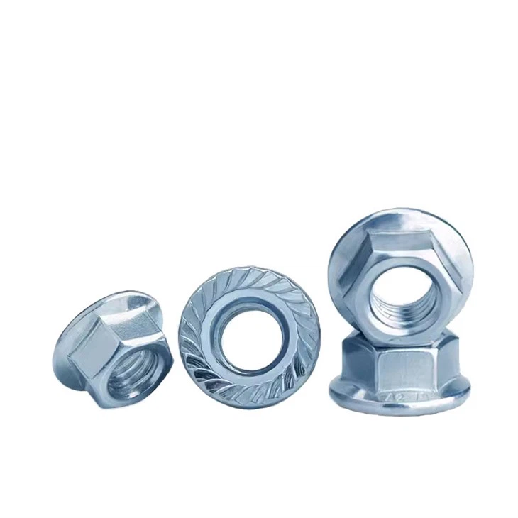 Hex Flange Nut/Hex Flange Nuts DIN 6923 Zinc Plated/Bright Znic/Clear Zinc/Blue White Zinc