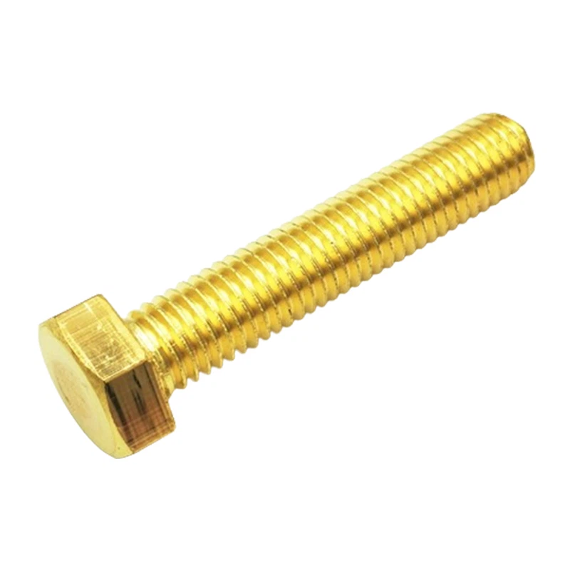 Hex Full Thread Bolt DIN933 ASME B18.2.1 M12X70 8.8 Grade Brass