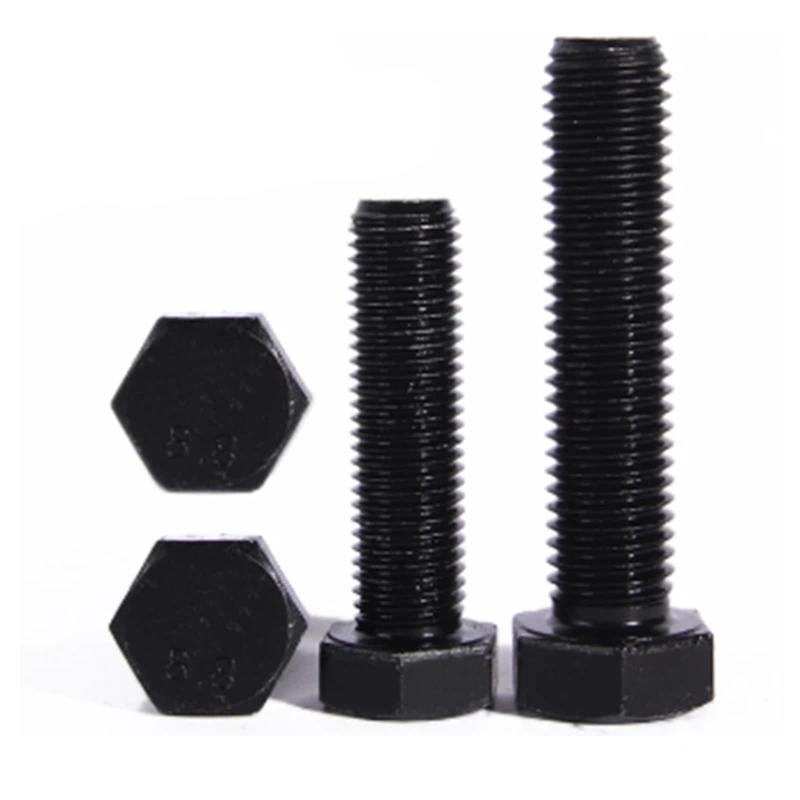 Hex Full Thread Bolt DIN933 ASME B18.2.1 M10X40 12.9 Grade Black