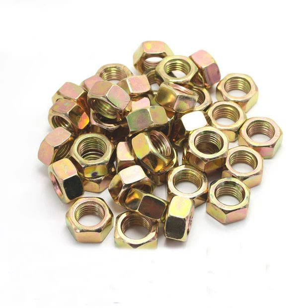 Hex Nut/Hex Nuts/Hexagonal Nut DIN934 ASME B 18.2.2 M10 4.8 Grade/class 10 Color Zinc