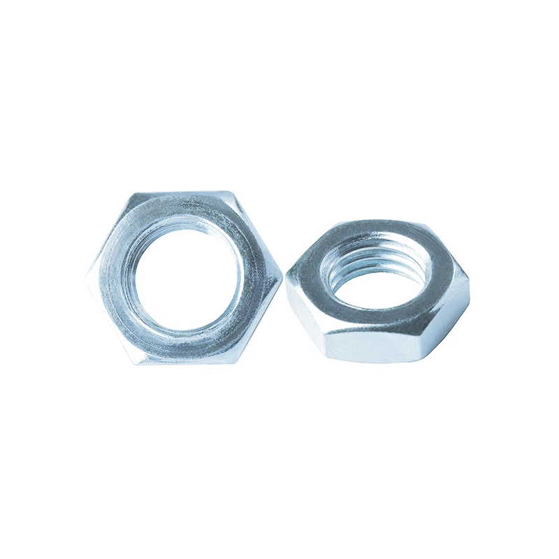 Hex Thin Nut/Hexagonal Thin Nuts DIN936 Bright Zinc/Zinc Plated/Clear Zinc/Blue White Zinc