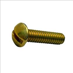 Slotted Round Screw Yellow Zinc/Color Zinc/Colour Zinc