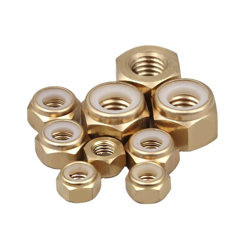 Brass DIN985 Hex Nylon Insert Lock Nut