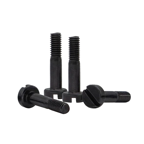 Slotted Cheese Head Half Thread Screw Black