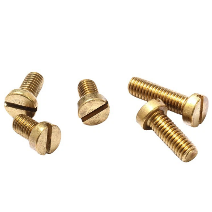 Slotted Cheese Head Screw Brass