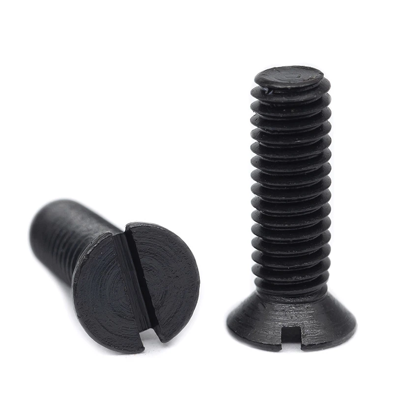 Slotted Countersunk Screw Black