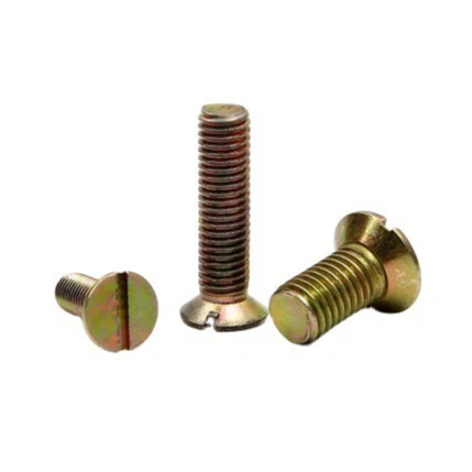 Slotted Countersunk Screw Yellow Zinc/Color Zinc/Colour Zinc