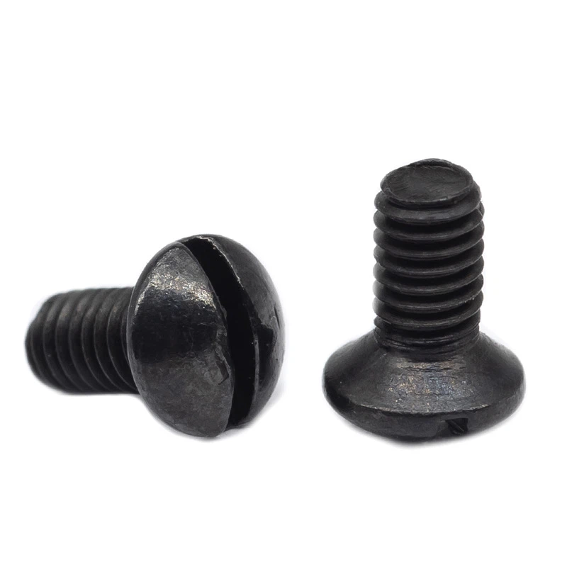 Slotted Raised Countersunk Screw Black