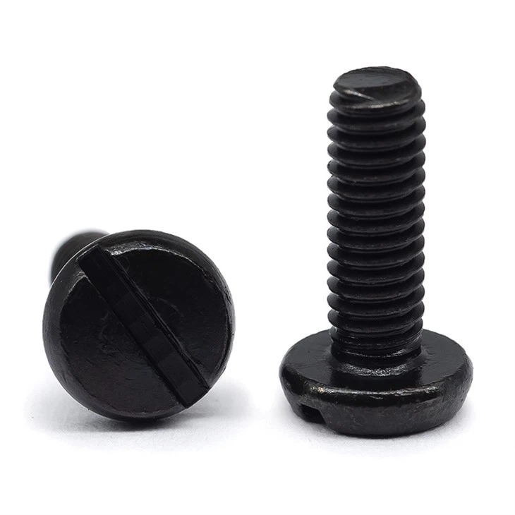 Slotted Round Screw Black