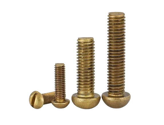 Slotted Round Screw Brass