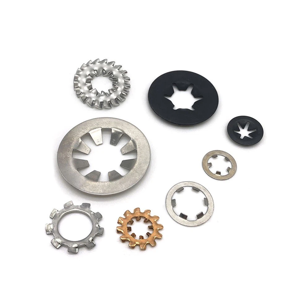Star Washer DIN6798A M6 65Mn Bright Znic/Clear Zinc/Blue White Zinc